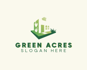 Gardening Grass House logo design