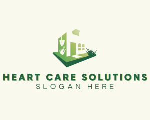 Gardening Grass House logo design