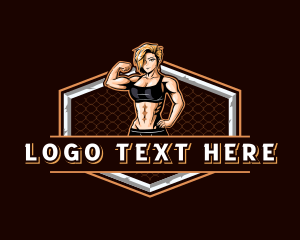 Fighter - Strong Woman CrossFit logo design