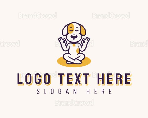 Cartoon Dog Meditation Logo