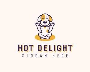 Cartoon Dog Meditation logo design