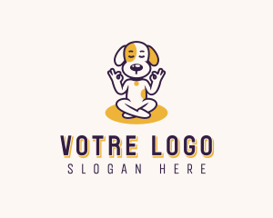 Cartoon - Cartoon Dog Meditation logo design