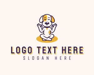 Mascot - Cartoon Dog Meditation logo design