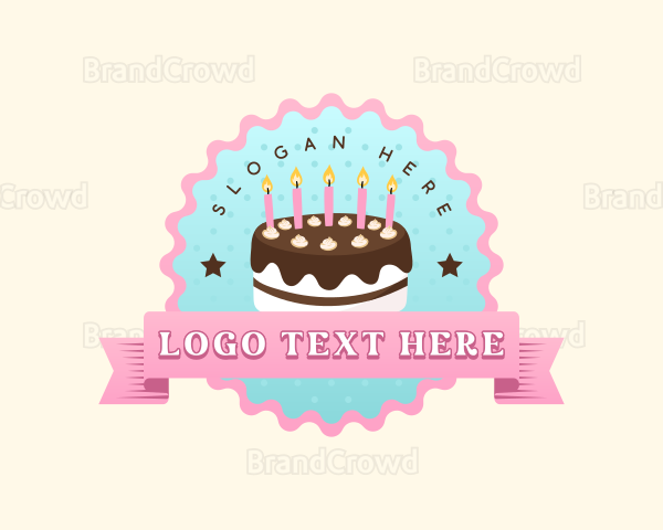 Birthday Cake Bakery Logo