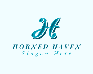 Stylish Letter H Studio logo design