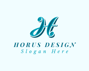 Stylish Letter H Studio logo design