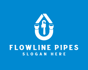 Plumbing Pipe Wrench logo design