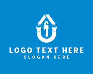 Industrial - Plumbing Pipe Wrench logo design