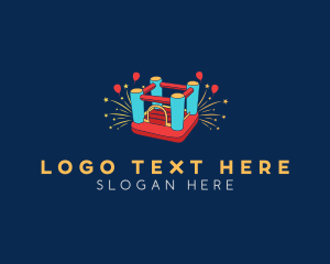 Inflatable - Bounce Castle Playground logo design