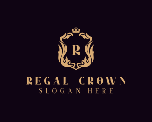 Regal Crown Shield  logo design