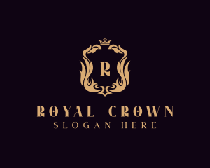 Regal Crown Shield  logo design