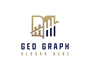 Book Graph Chart logo design