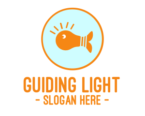 Light Bulb Fish logo design