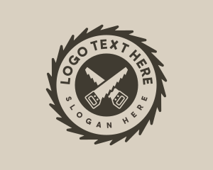 Logger - Carpentry Wood Saw logo design