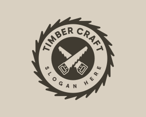 Wood - Carpentry Wood Saw logo design