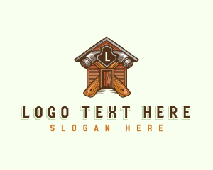 Tradesman - Carpentry Hammer Shed logo design