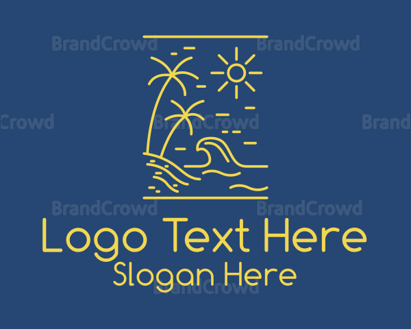 Coastal Beach Surf Logo