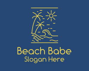 Coastal Beach Surf logo design