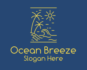 Coastal Beach Surf logo design