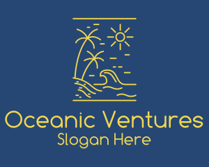 Coastal Beach Surf logo design