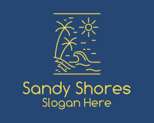 Beach - Coastal Beach Surf logo design