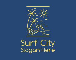 Coastal Beach Surf logo design