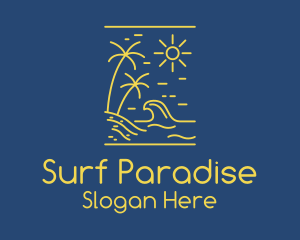 Surf - Coastal Beach Surf logo design