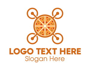 Meal - Pizza Food Drone logo design