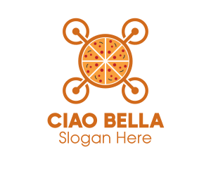 Italian - Pizza Food Drone logo design