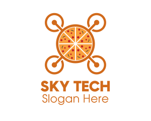 Drone - Pizza Food Drone logo design