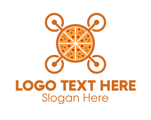 Pizza Food Drone Logo