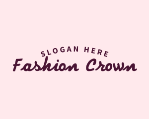 Fashion Workshop Wordmark logo design