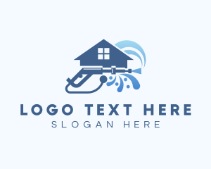 Apartment - House Pressure Washer Cleaning logo design