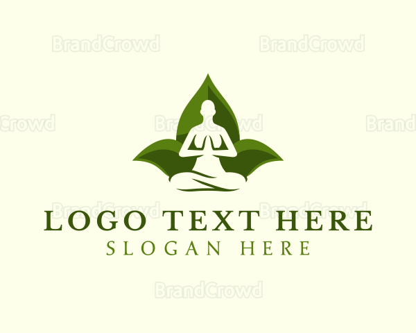 Yoga Human Meditation Logo