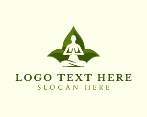 Therapy - Yoga Human Meditation logo design