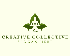 Yoga Human Meditation logo design