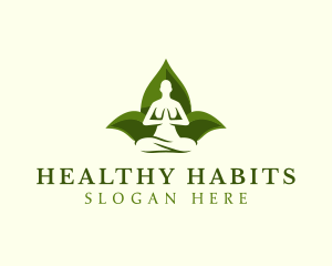 Yoga Human Meditation logo design