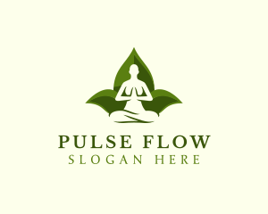 Yoga Human Meditation logo design