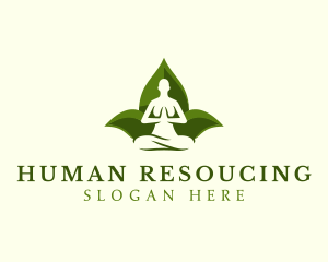 Yoga Human Meditation logo design