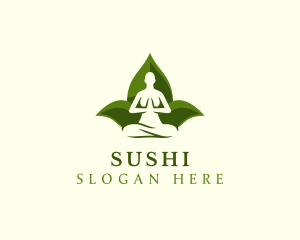 Yoga Human Meditation logo design