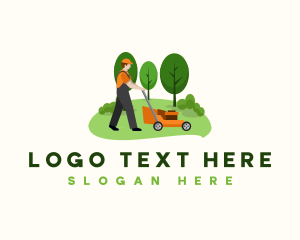 Gardening - Lawn Mower Landscaping logo design