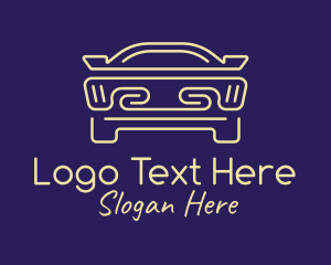 Car Repair - Sports Car Outline logo design