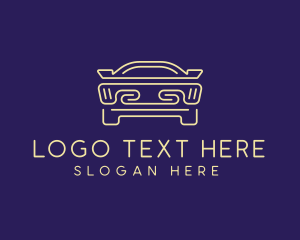 Transport - Sports Car Outline logo design