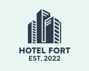 Skyscraper Hotel Contractor  logo design