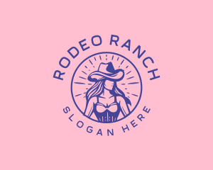 Cowgirl Rodeo Buckaroo logo design