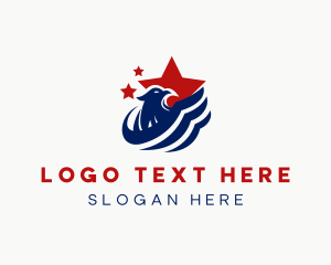 Veteran - American Eagle Star logo design