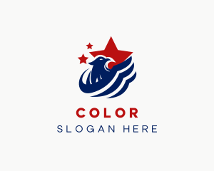 Patriotism - American Eagle Star logo design