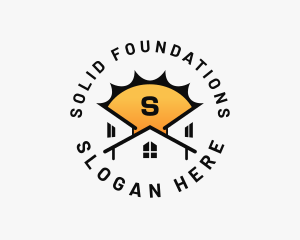 Remodeling - Sun House Roofing logo design