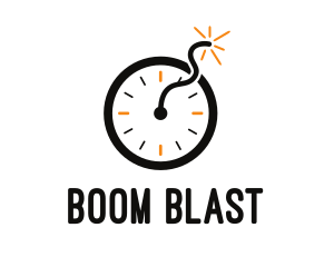 Explosive - Time Clock Bomb logo design