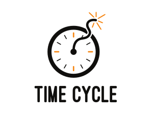 Time Clock Bomb logo design